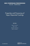 Cover: Properties and Processing of Vapor-Deposited Coatings: Volume 555 - Cambridge University Press