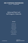 Cover: Advanced Hard and Soft Magnetic Materials: Volume 577 - Cambridge University Press
