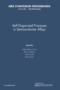 Cover: Self-Organized Processes in Semiconductor Alloys: Volume 583 - Cambridge University Press