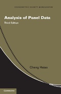 Cover: Analysis of Panel Data - Cambridge University Press