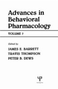 Cover: Advances in Behavioral Pharmacology - Psychology Press Ltd