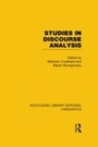 Cover: Studies in Discourse Analysis (RLE Linguistics B: Grammar) - Routledge