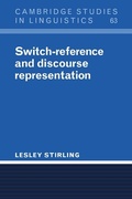 Cover: Switch-Reference and Discourse Representation - Cambridge University Press