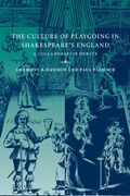 Cover: The Culture of Playgoing in Shakespeare's England - Cambridge University Press