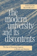 Cover: The Modern University and its Discontents - Cambridge University Press