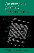 Cover: The Theory and Practice of Text-Editing - Cambridge University Press