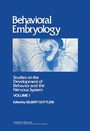 Cover: Behavioral Embryology - Academic Press