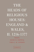Cover: The Heads of Religious Houses - Cambridge University Press