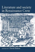 Cover: Literature and Society in Renaissance Crete - Cambridge University Press