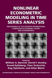 Enlarge image Cover: Nonlinear Econometric Modeling in Time Series - Cambridge University Press