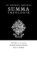 Cover: Summa Theologiae: Volume 12, Human Intelligence - Cambridge University Press