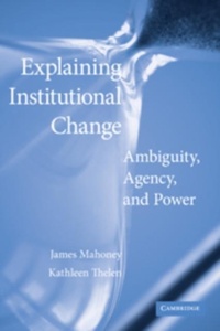 Enlarge image Cover: Explaining Institutional Change - Cambridge University Press