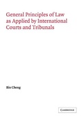 Cover: General Principles of Law as Applied by International Courts and Tribunals - Cambridge University Press