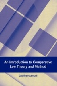 Enlarge image Cover: An Introduction to Comparative Law Theory and Method - Hart Publishing