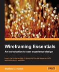 Cover: Wireframing Essentials - Packt Publishing
