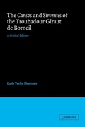 Cover: The Cansos and Sirventes of the Troubadour, Giraut de Borneil - Cambridge University Press