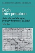 Cover: Bach Interpretation - Cambridge University Press