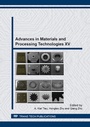 Cover: Advances in Materials and Processing Technologies XV - Trans Tech Publications Ltd
