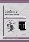 Cover: Design, Testing and Characteristics of Mechatronic Devices - Trans Tech Publications Ltd