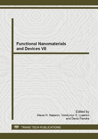 Enlarge image Cover: Functional Nanomaterials and Devices VII - Trans Tech Publications Ltd