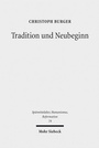Cover: Tradition und Neubeginn - Mohr Siebeck