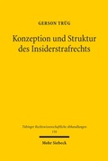 Cover: Konzeption und Struktur des Insiderstrafrechts - Mohr Siebeck