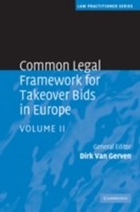 Abbildung von: Common Legal Framework for Takeover Bids in Europe: Volume 2 - Cambridge University Press