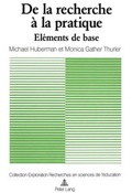 Cover: De la recherche &agrave; la pratique - Peter Lang Verlag