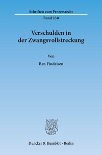 Abbildung von: Verschulden in der Zwangsvollstreckung. - Duncker & Humblot