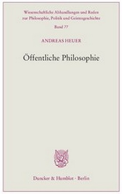 Abbildung von: Öffentliche Philosophie - Duncker & Humblot