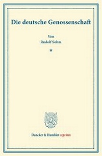Abbildung von: Die deutsche Genossenschaft. - Duncker & Humblot