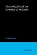 Cover: Richard Rolle and the Invention of Authority - Cambridge University Press