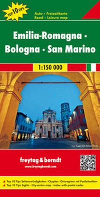 Abbildung von: Emilia-Romagna - Bologna - San Marino, Autokarte 1:150.000, Top 10 Tips - Freytag-Berndt und ARTARIA