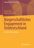 Cover: B&uuml;rgerschaftliches Engagement in Ostdeutschland - Springer VS