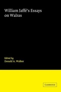 Cover: William Jaffe's Essays on Walras - Cambridge University Press