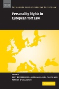 Cover: Personality Rights in European Tort Law - Cambridge University Press