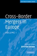Cover: Cross-Border Mergers in Europe - Cambridge University Press