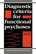 Cover: Diagnostic Criteria for Functional Psychoses - Cambridge University Press