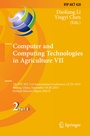 Cover: Computer and Computing Technologies in Agriculture VII - Springer