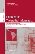 Cover: LATIN 2014: Theoretical Informatics - Springer