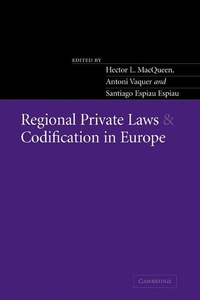Enlarge image Cover: Regional Private Laws and Codification in Europe - Cambridge University Press