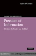 Cover: Freedom of Information - Cambridge University Press