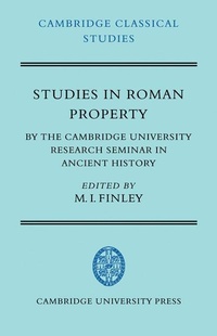 Enlarge image Cover: Studies in Roman Property - Cambridge University Press