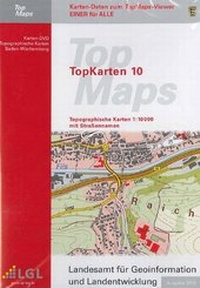Abbildung von: TopMaps Topkarten 10 - Landesamt für Geoinformation und Landentwicklung Baden-Württemberg (LGL)