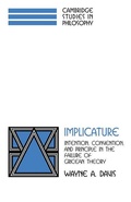 Cover: Implicature - Cambridge University Press