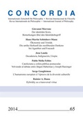 Cover: Concordia - Internationale Zeitschrift f&uuml;r Philosophie Heft 65 - Verlag G&uuml;nter Mainz
