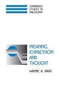 Cover: Meaning, Expression and Thought - Cambridge University Press