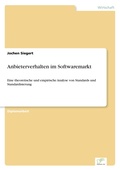 Cover: Anbieterverhalten im Softwaremarkt - diplom.de