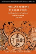 Cover: Fate and Fortune in Rural China - Cambridge University Press