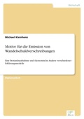 Cover: Motive fuer die Emission von Wandelschuldverschreibungen - diplom.de